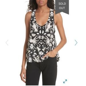 Joie Debora floral 100% silk tank. Size M. NWT.